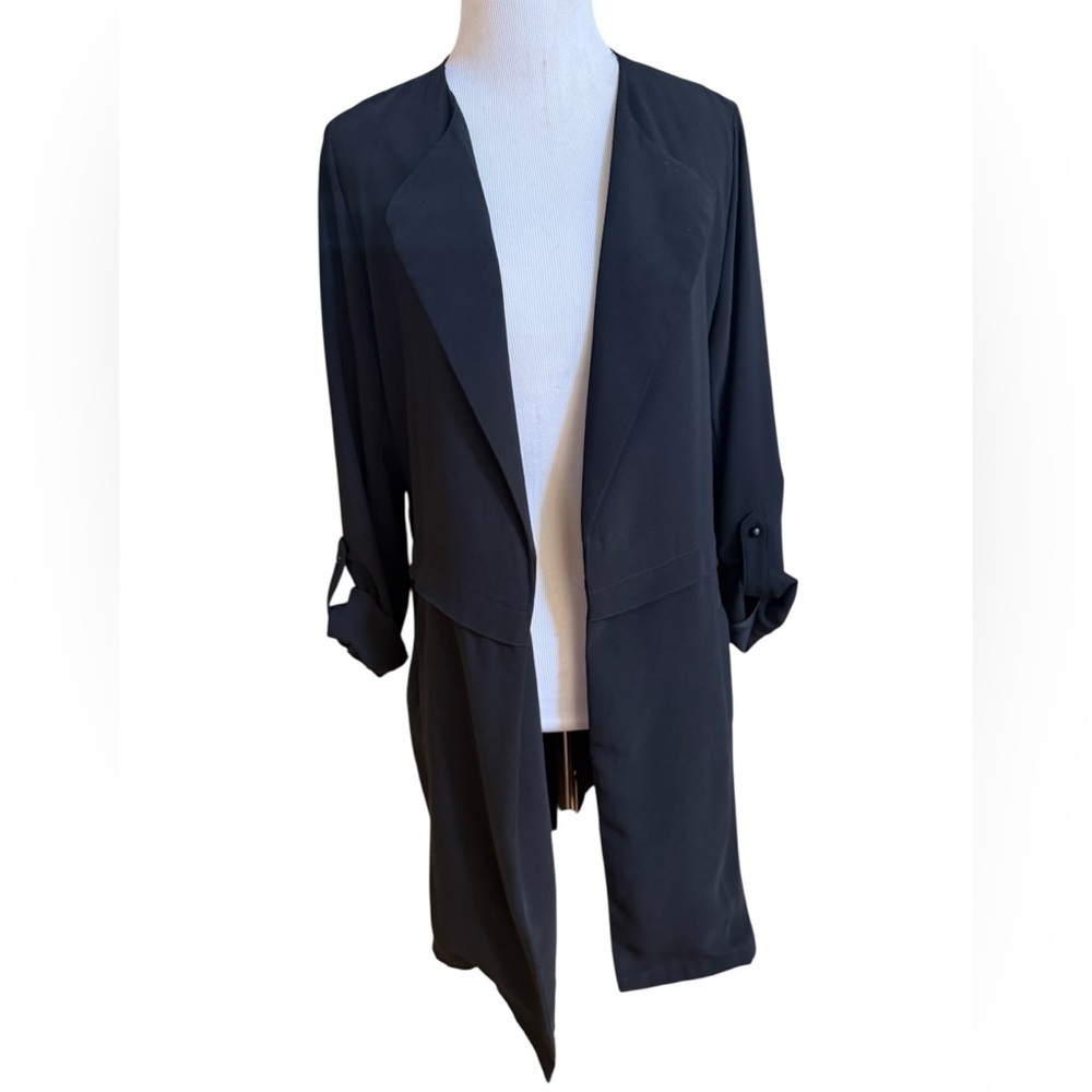 Philosophy Black Trench Coat for Women